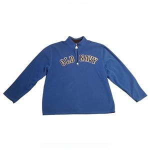 Old Navy Extra large blue, black, and white fleece pullover sweatshirt